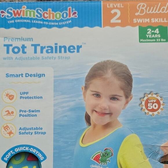 Premium Tot Swim Trainer Adjustable Safety Strap SWIM SCHOOL AGES 2-4 LEVEL 2 - Picture 3 of 5